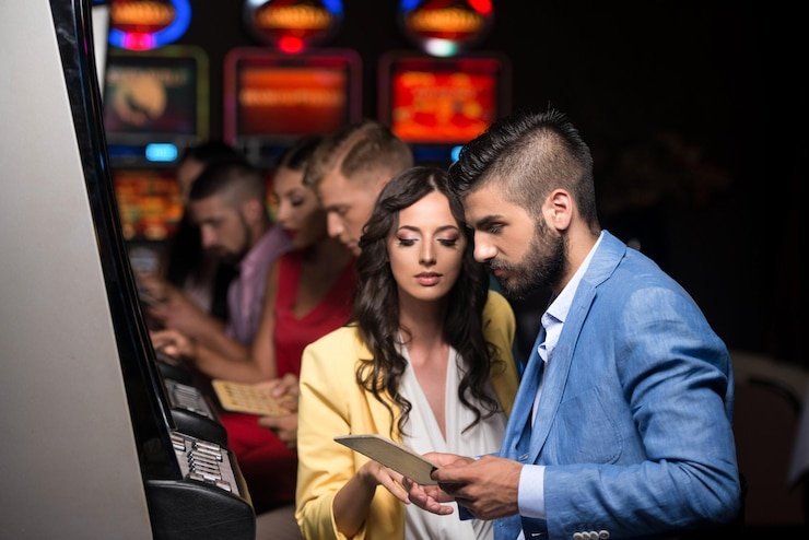 Dealer shuffling cards at yukepo Ceme table with transparency emphasis